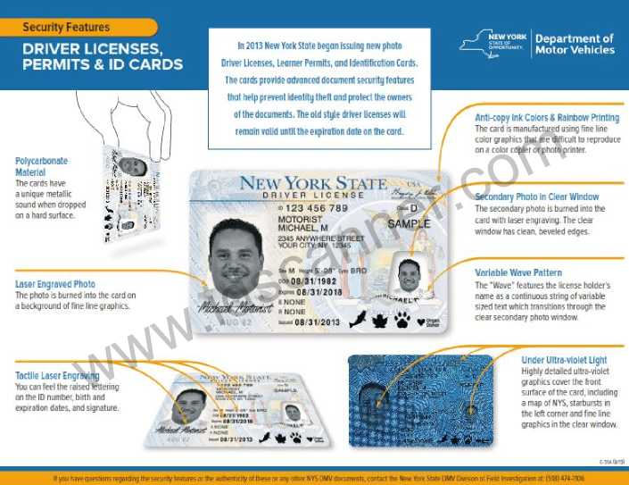 NY DMV SLA Brochure on Drivers License Features